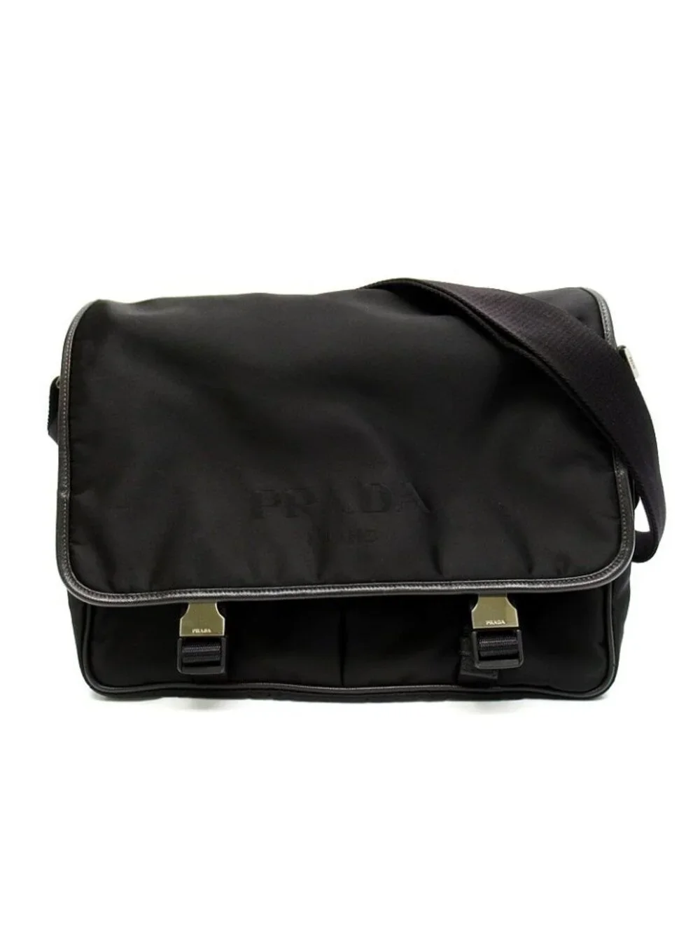 Prada Messenger Bag Nylon Black